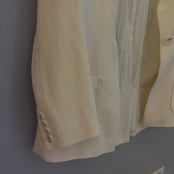 Magaschoni collection ivory overstitched blazer XL - Picture 13 of 15